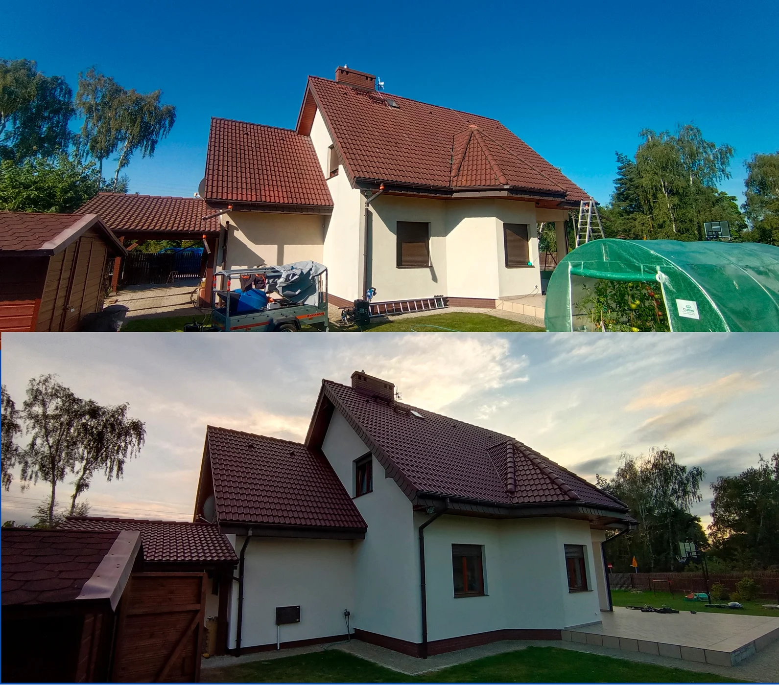 Renowacja domu z dachem i elewacją